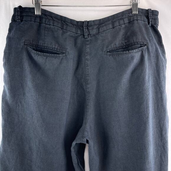 L.L. Bean Classic Fit Cropped Linen Pant Size 16P - Picture 6 of 8